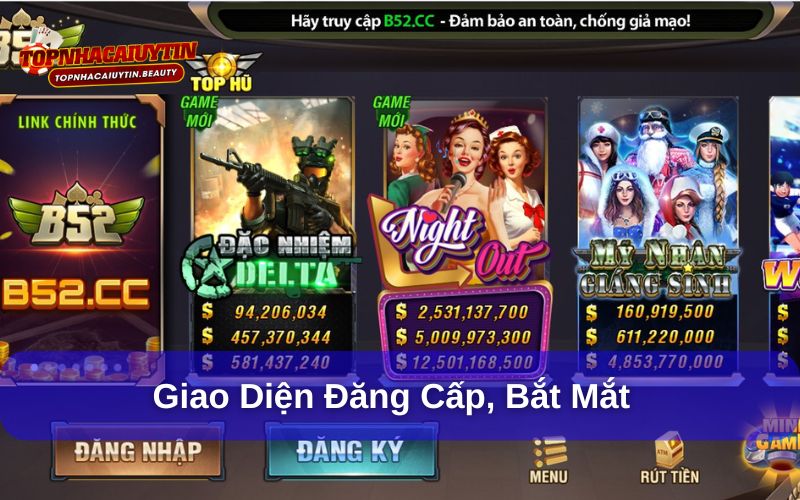 Giao diện đẳng cấp, bắt mắt